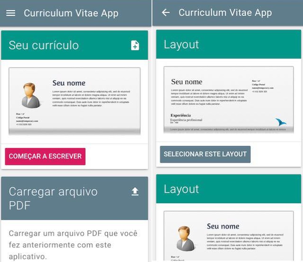 Aplicativo Para Fazer Curriculo 5 Opcoes Com Modelos Para Preencher Produtividade Techtudo