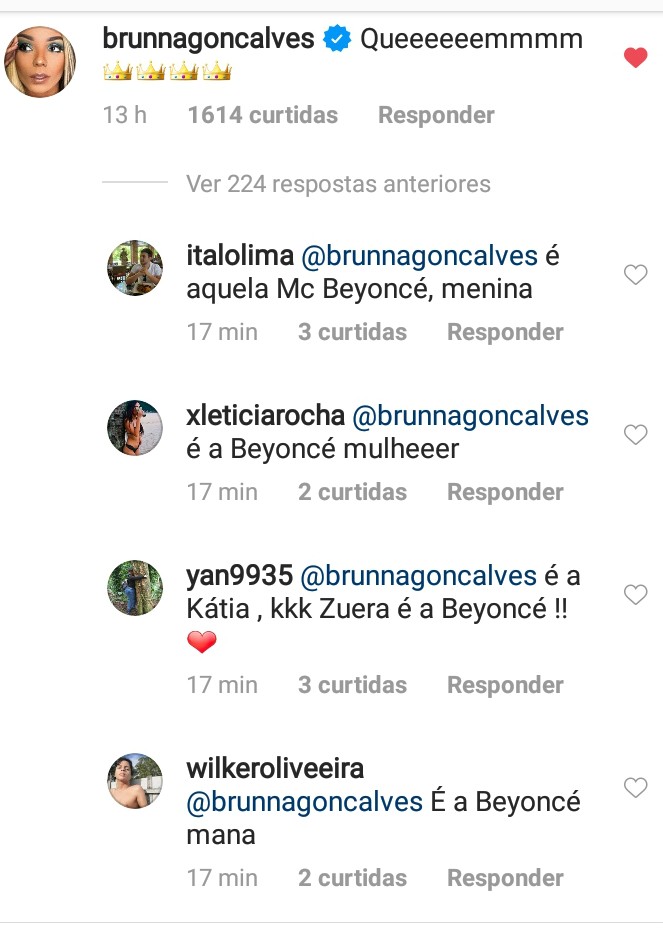 Brunna Gonçalves se atrapalha no inglês e fãs brincam (Foto: Reprodução / Instagram)