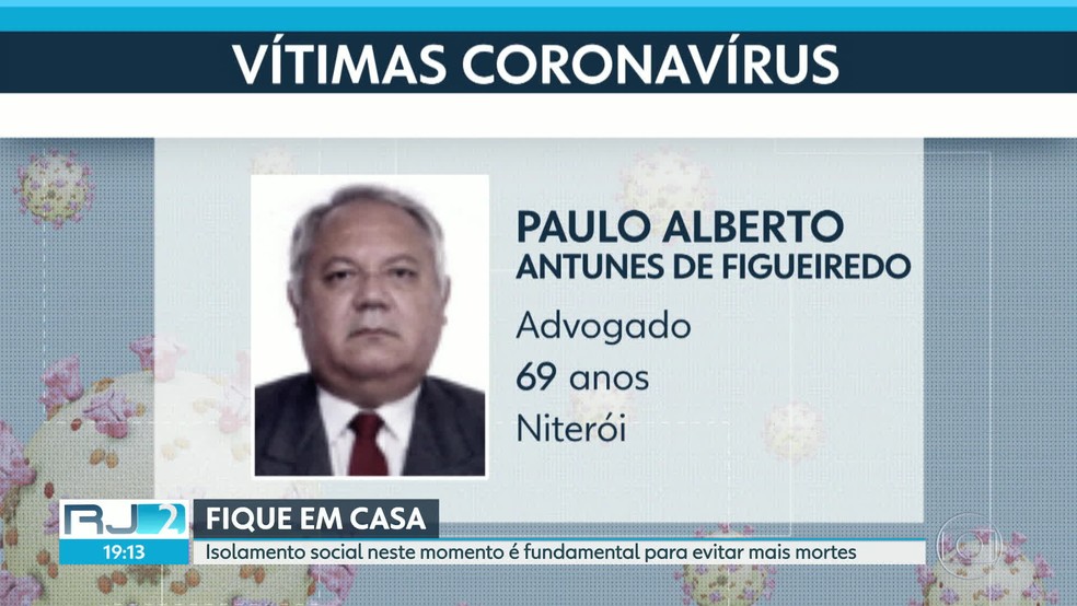 O advogado Paulo Alberto morreu em Niterói, no RJ — Foto: Reprodução/TV Globo