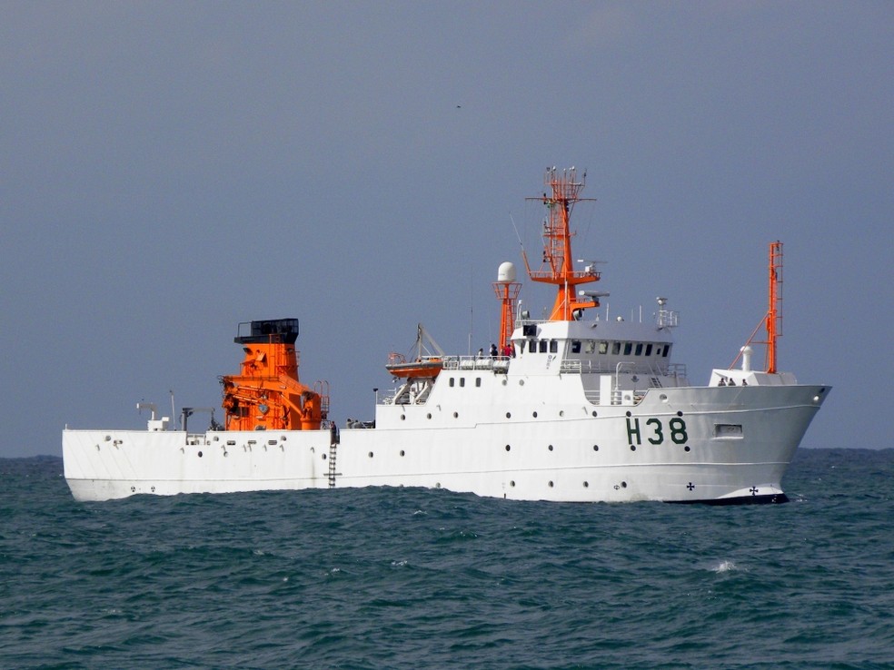 Navio HidroceanogrÃ¡fico "Cruzeiro do Sul' â€” Foto: Marinha do Brasil