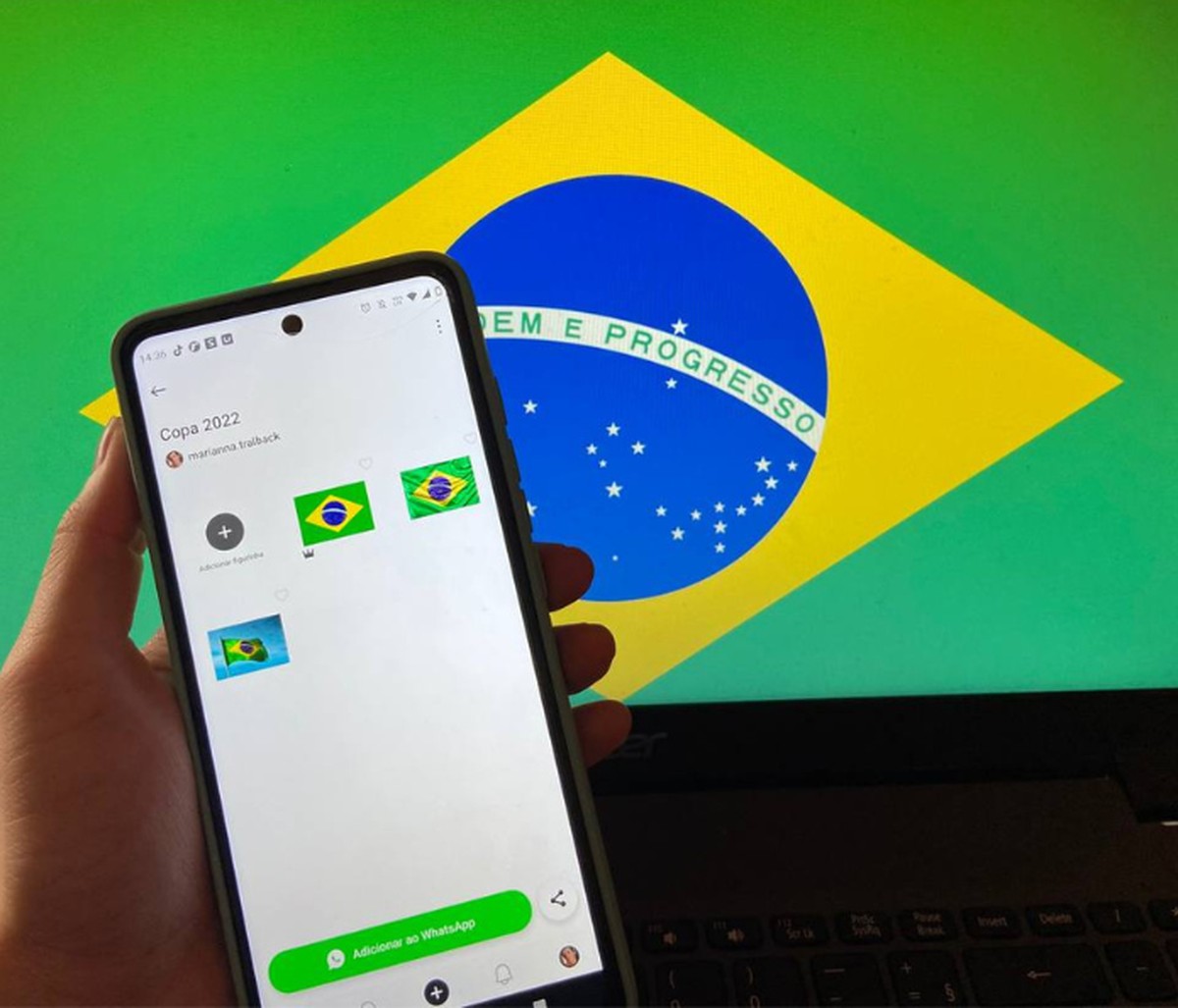 WhatsApp: como criar adesivo da bandeira do Brasil