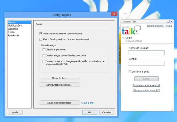 Google Talk tinha cliente para Windows e era integrado com Gmail e Orkut (Foto: Reprodução/Taysa Coelho)