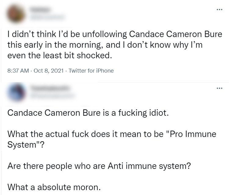 Comentários de Candace Cameron Bure geraram indignação nas redes sociais (Foto: Reprodução / Twitter)