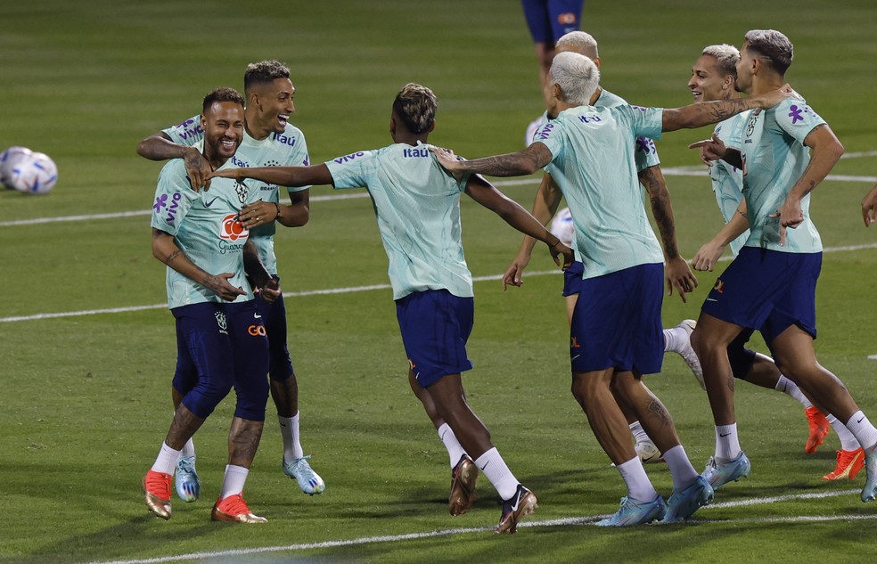 Treino da seleção — Foto: Reuters