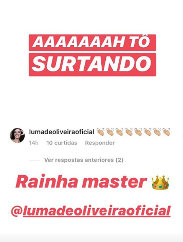 Luma de Oliveira parabeniza Lexa (Foto: Reprodução/Instagram)