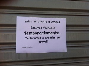 Local está temporariamente fechado  (Foto: Priscilla dos Santos / G1 MS)