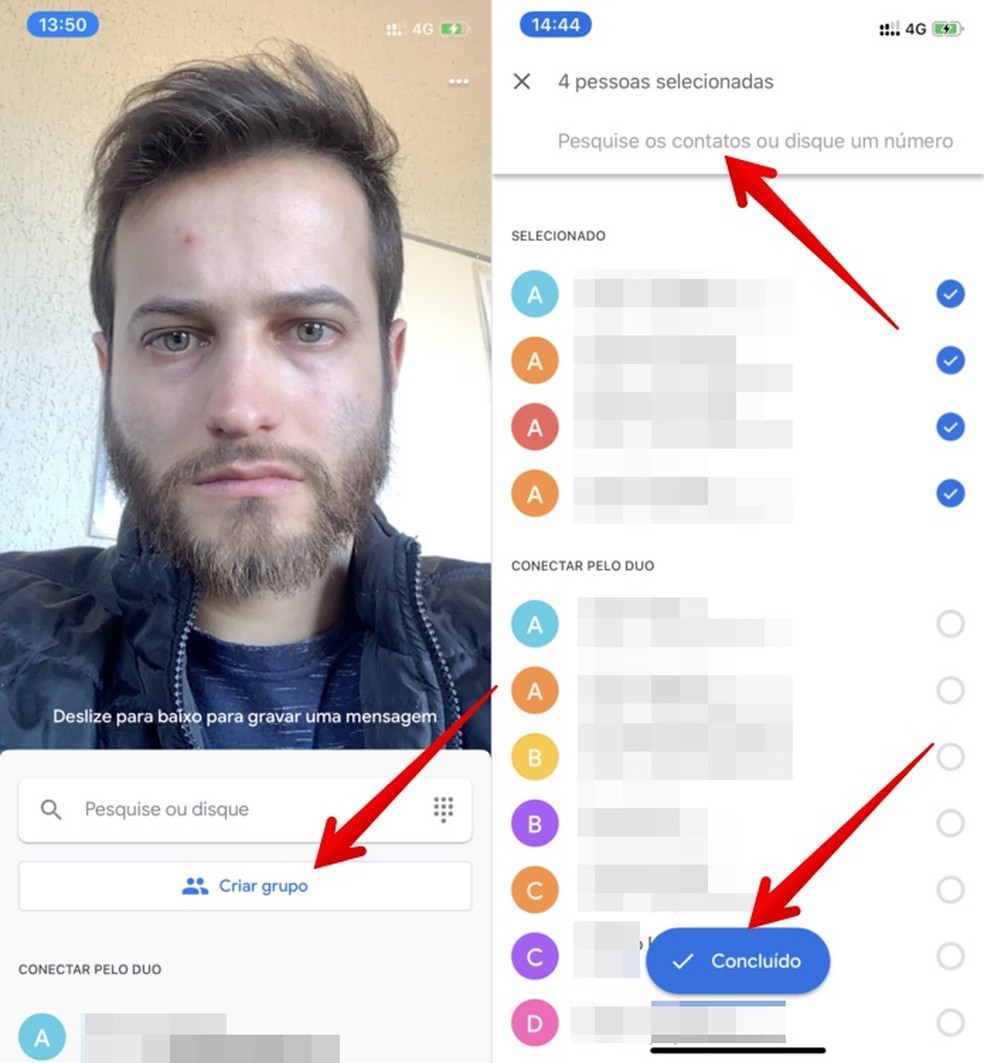 O que é Google Duo? App agora permite chamadas de vídeo em grupo — Foto: Reprodução/Helito Beggiora