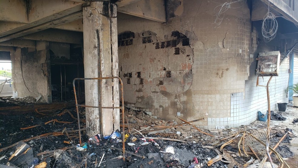Fogo destruiu mais de 100 lojas em camelódromo de Rio Preto — Foto: Arquivo Pessoal