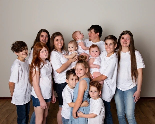 Britini teve 12 filhos e passou mais de 88 meses grávida (Foto: Reprodução/ TikTok)