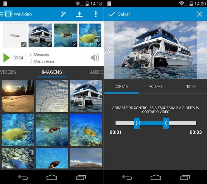 WeVideo ajuda a melhorar vídeos feitos no celular (Foto: Divulgação)