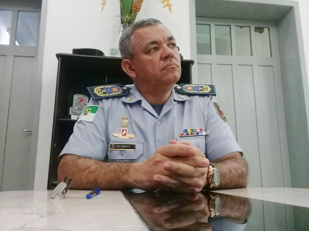 Coronel Osmar Maciel, comandante da PM no Rio Grande do Norte (Foto: Anderson Barbosa/G1)