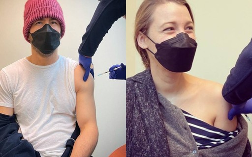 Ryan Reynolds e Blake Lively são vacinados contra a Covid-19 e celebram
