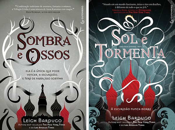'Sombra e Ossos' e 'Sol e Tormenta', os dois primeiros volumes da trilogia 'Grisha' (Foto: Divulgação)