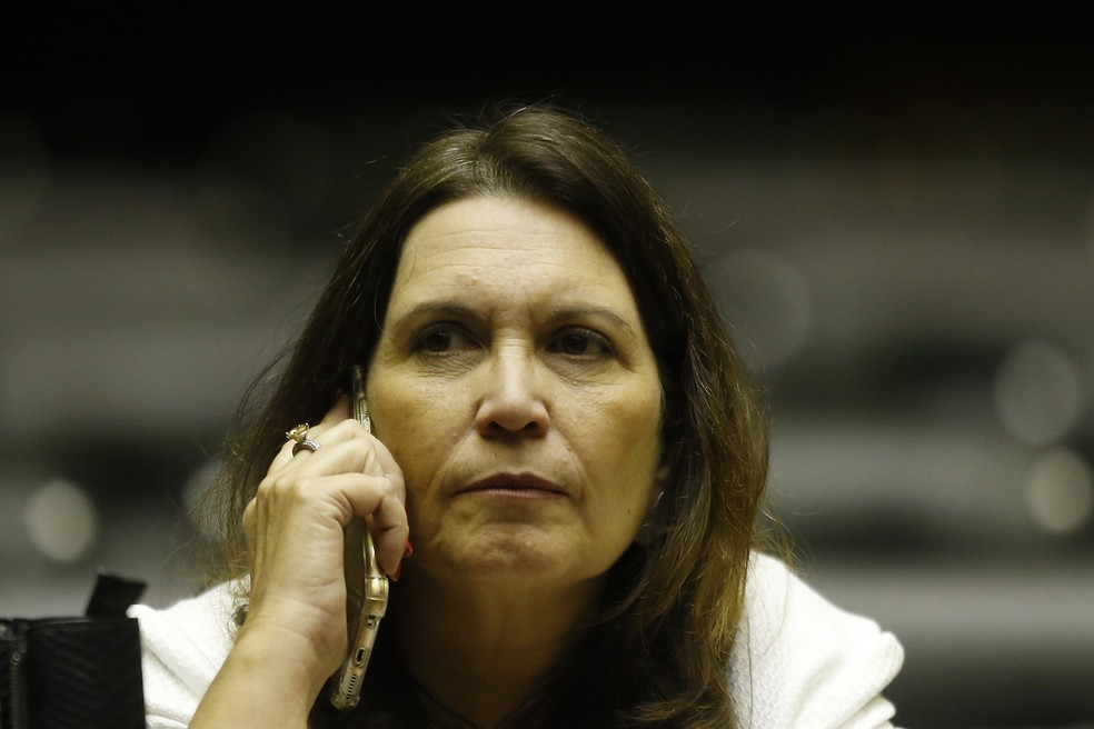 A deputada bolsonarista Bia Kicis, do PSL, eleita para presidir a Comissão de Constituição e Justiça (CCJ) da Câmara. — Foto: Dida Sampaio/Estadão Conteúdo