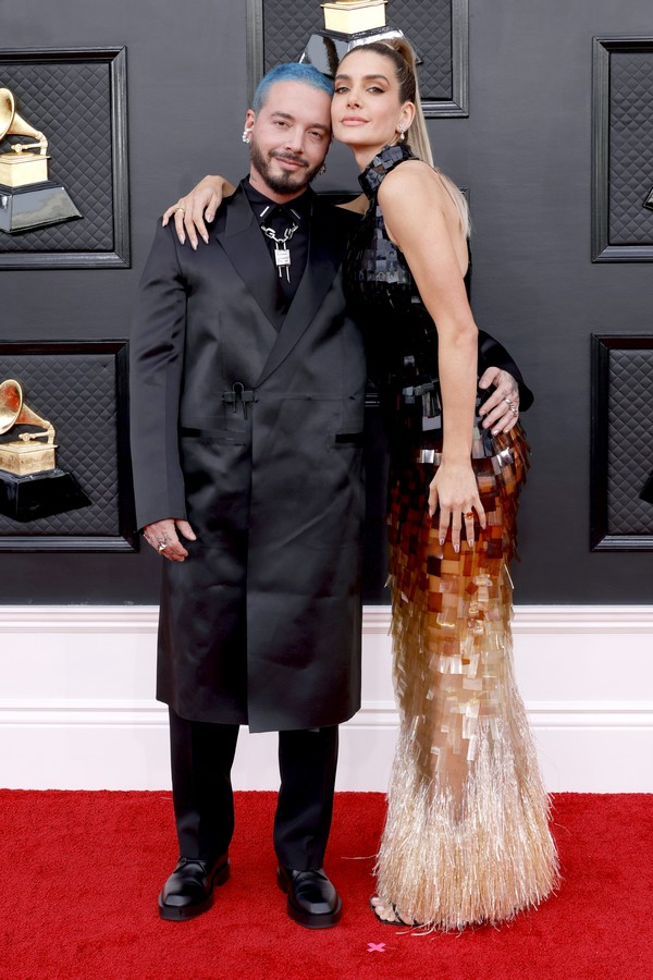 LAS VEGAS, NEVADA - APRIL 03: (L-R) J Balvin and Valentina Ferrer attend the 64th Annual GRAMMY Awards at MGM Grand Garden Arena on April 03, 2022 in Las Vegas, Nevada. (Photo by Frazer Harrison/Getty Images for The Recording Academy) (Foto: Getty Images for The Recording A)