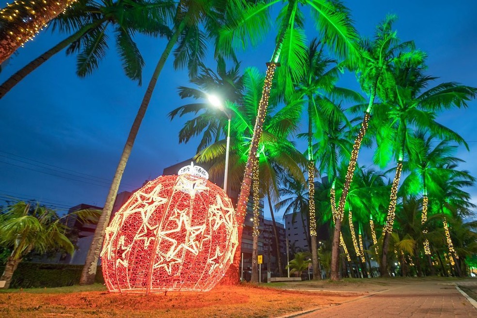 Decoração do Natal de 2022 em Maceió  — Foto: Prefeitura de Maceió