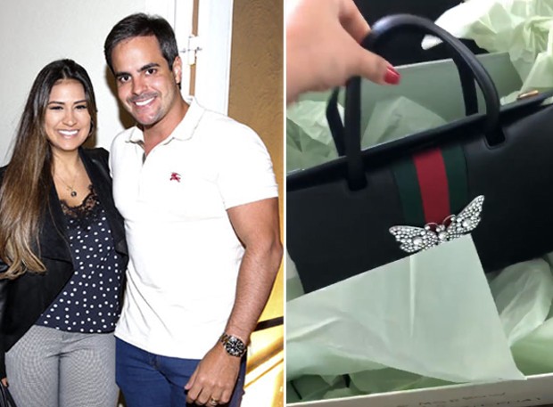 Simone e Kaká Diniz; bolsa da Gucci (Foto: Brazil News/Reprodução/Instagram)