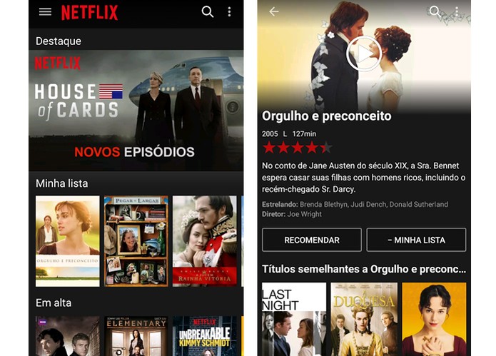 Netflix oferece opções de filmes e séries para usuários (Foto: Reprodução/Barbara Mannara)