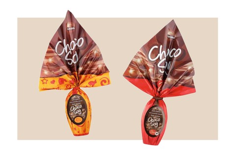 A Choco Soy, que não usa lácteos, tem opções tradicional e zero açúcar dos ovos recheados com Choco Soy Pops – bolinhas de crocante de arroz cobertas com chocolate (R$ 34) 