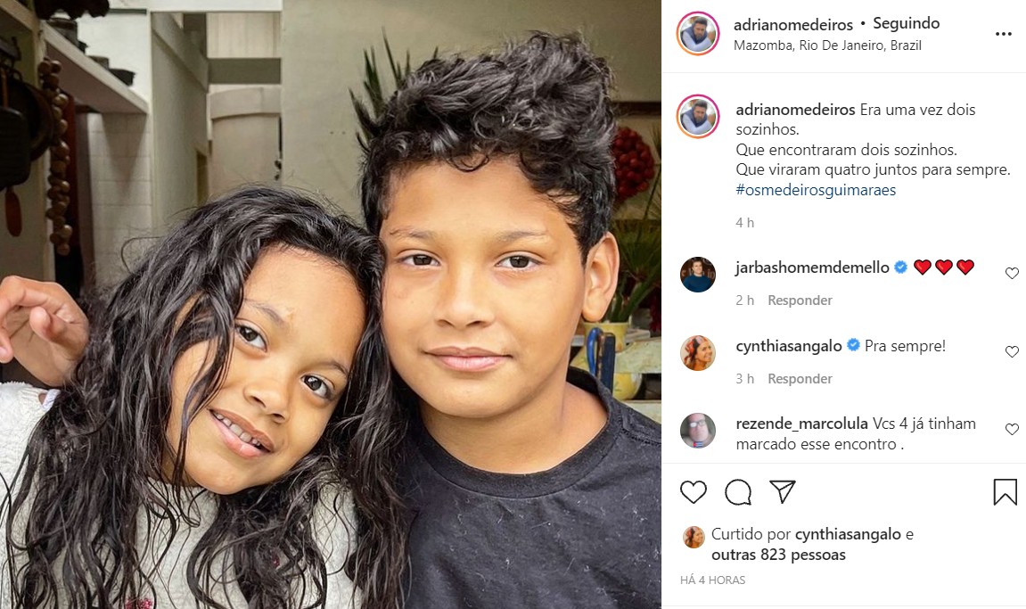 Adriano Medeiros se declara aos filhos: Olívia e Dante (Foto: Reprodução/Instagram )