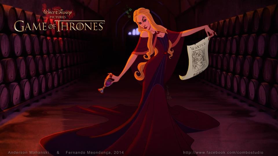 Cersei Lannister, de 'Game of Thrones', em versão Disney (Foto: Reprodução Facebook)