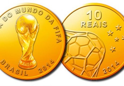 O Banco Central e a Casa da Moeda lançaram em janeiro nove moedas comemorativas da Copa do Mundo, que será disputada de 12 de junho a 13 de julho deste ano (Foto: Banco Central do Brasil)