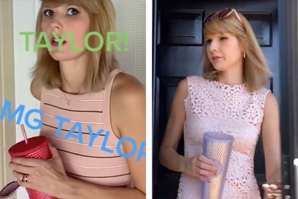 A enfermeira Ashley viralizou no TikTok por causa de sua semelhança com a cantora Taylor Swift (Foto: reprodução)