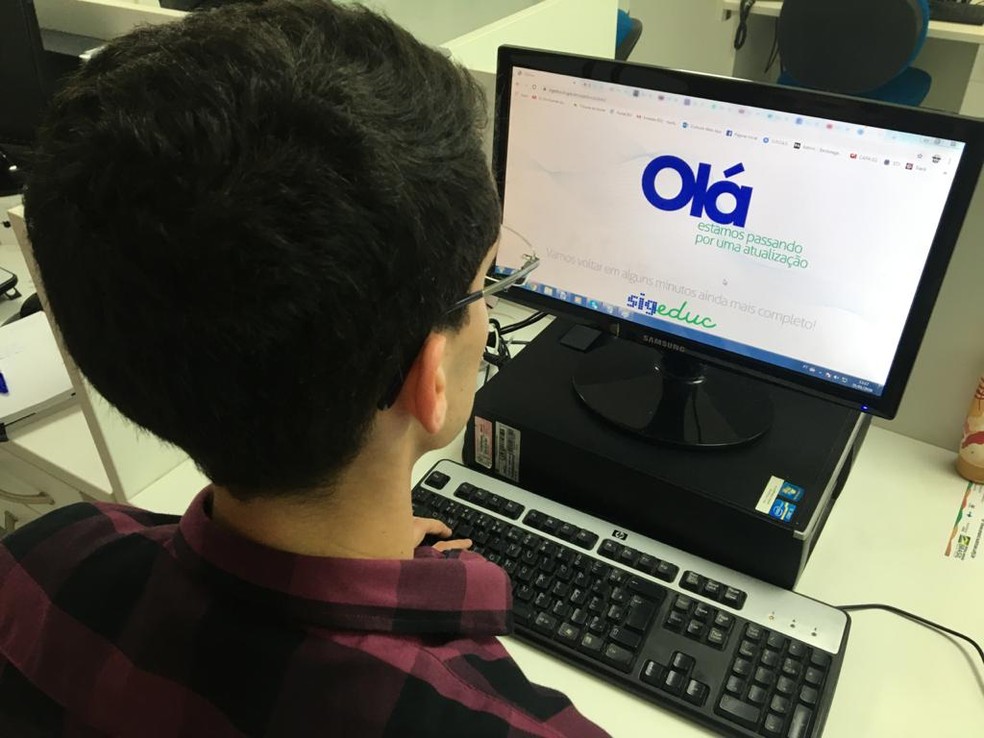 Sistema de matrículas online da Secretaria de Educação do RN está fora do ar — Foto: Rafael Barbosa/G1