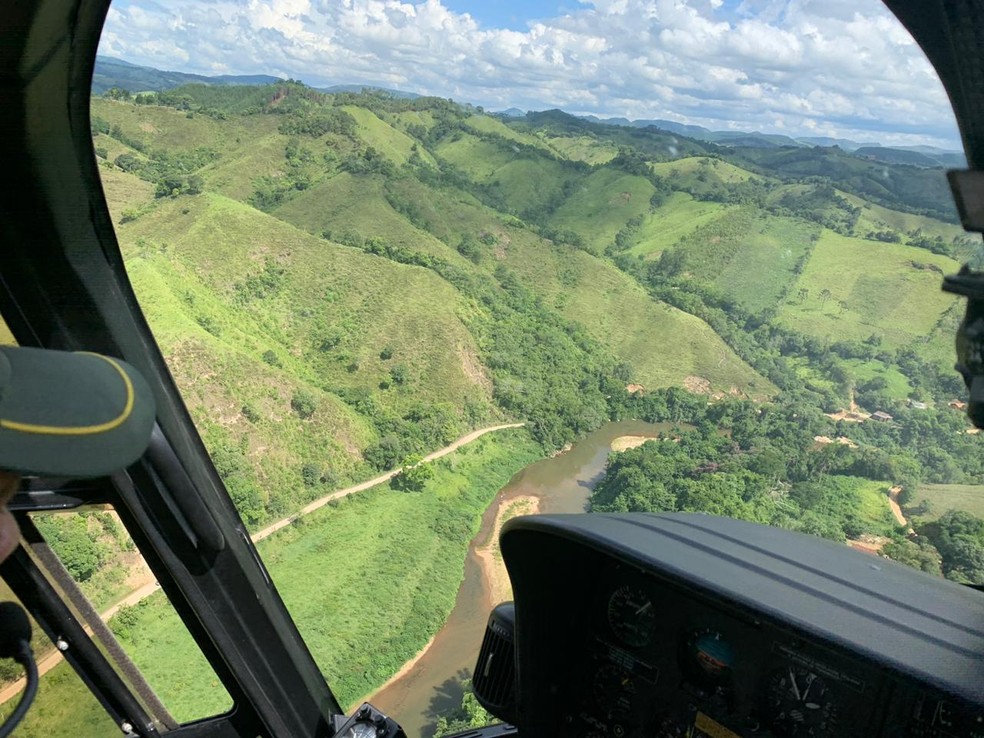 Buscas áreas também foram feitas na região — Foto: BPMOA/Divulgação