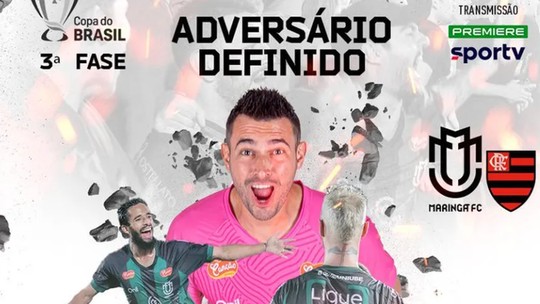Perfil do Maringá brinca com o Flamengo após confronto definido na Copa do Brasil: 'Seja o que Deus quiser'