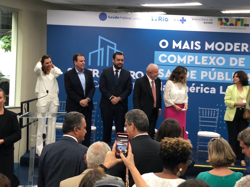 Política Nacional de Redução das Filas de Cirurgias Eletiva é lançado no Rio, com presença do presidente Lula, do governador Castro e do prefeito Eduardo Paes — Foto: Henrique Coelho/g1