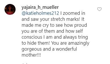 Comentários dos fãs no post de Katie Holmes (Foto: Instagram)