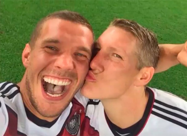 Podolski e Schweinsteiger (Foto: Reprodução/Instagram)