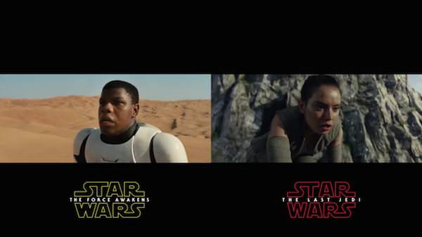 As cenas iniciais dos dois trailers dos novos filmes da saga Star Wars (Foto: Reprodução)