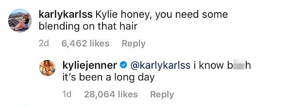 A resposta hostil de Kylie Jenner à fã que a recomendou que cuidasse melhor de seu cabelo (Foto: Instagram)