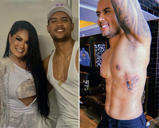 Clevinho Santana, viúvo de Paulinha Abelha, faz tatuagem em homenagem à cantora (Foto: Reprodução/Instagram)