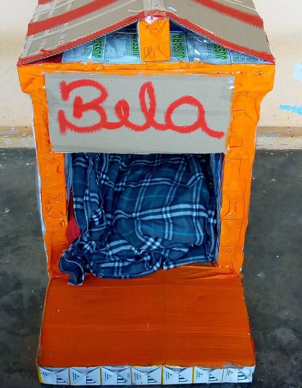 Com a iniciativa, Israel Mendes de França pratica a solidariedade e ajuda os bichinhos nas noites frias — Foto: Arquivo pessoal