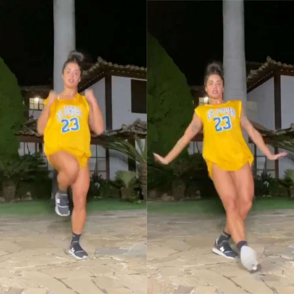Aline Riscado posta vídeo dançando no Instagram (Foto: Reprodução/Instagram)