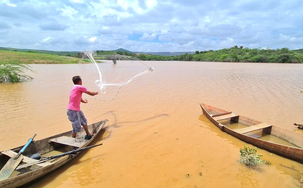 Açude Francisco Cardoso. Povoado São Sebastião — Foto: Heber Farias