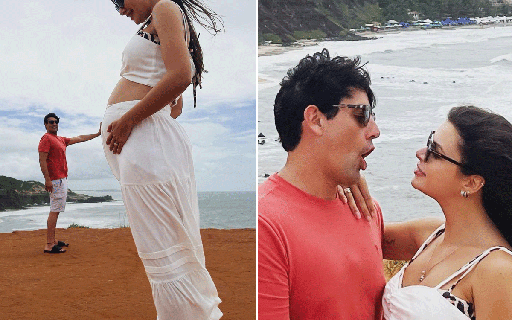 Bruno De Luca abre álbum de viagem pelo Nordeste com a noiva grávida 