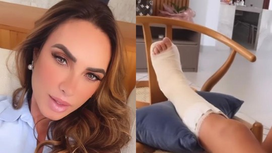 Nicole Bahls passa por cirurgia após quebrar o pé no Navio da Xuxa