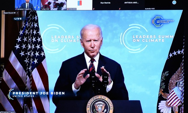 Biden fala em conferência virtual na Cúpula sobre o Clima