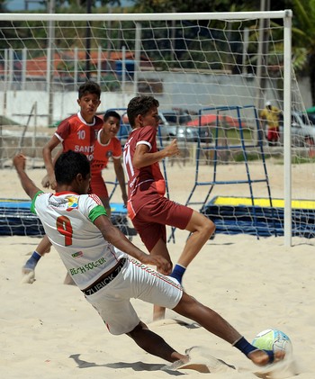 Futebol de areia - JEMs (Foto: Biaman Prado/Sedel)