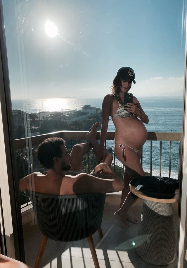 Saudoso do baby bump de Marcella Fogaça, Joaquim Lopes brinca sobre querer mais filhos  (Foto: Reprodução/Instagram)