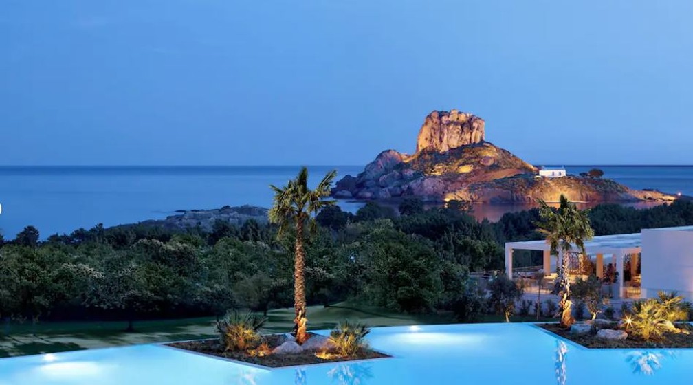 Ikos Aria, em Kefalos, na Grécia. — Foto: Reprodução