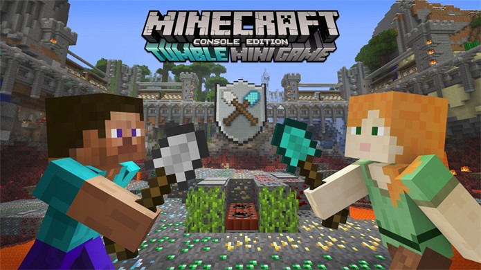 Minecraft ganha novo minigame chamado Tumble ou Queda em português no qual o desafio é tirar o chão dos seus adversários (Foto: Divulgação/Xbox)