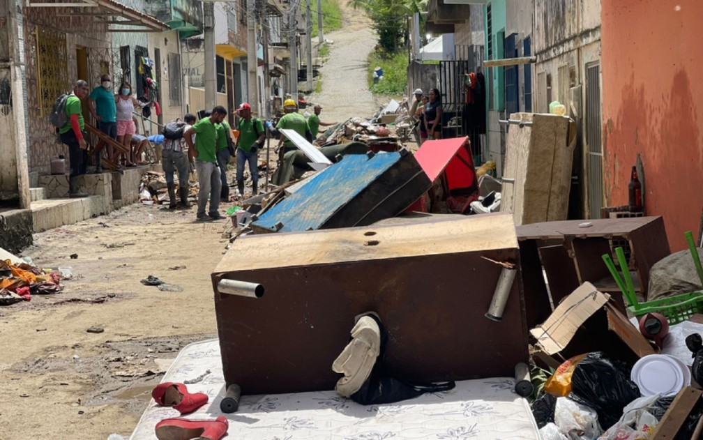 Itabuna, na Bahia, ap&oacute;s as chuvas &mdash; Foto: Tayn&aacute; Borges/Arquivo Pessoal
