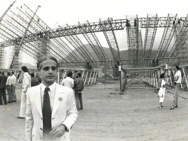 Roberto Medina na Cidade do Rock, em 1985 (Foto: Divulgação)
