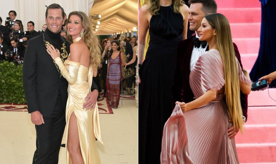 O agora ex-casal Gisele Bündchen e Tom Brady protagonizou a cena várias vezes no red carpet do MET Gala