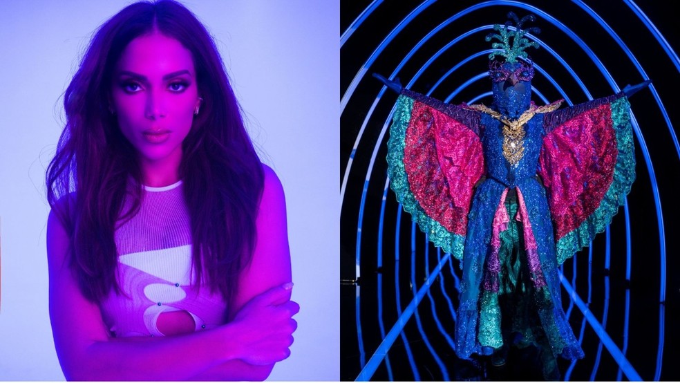 Pavão faz homenagem à Anitta no 'Masked' — Foto: Globo